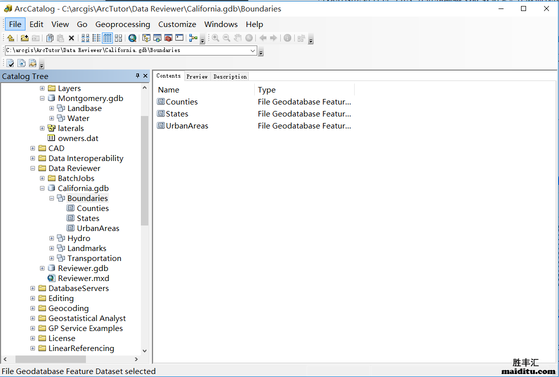 ArcGIS简介ArcCatalog