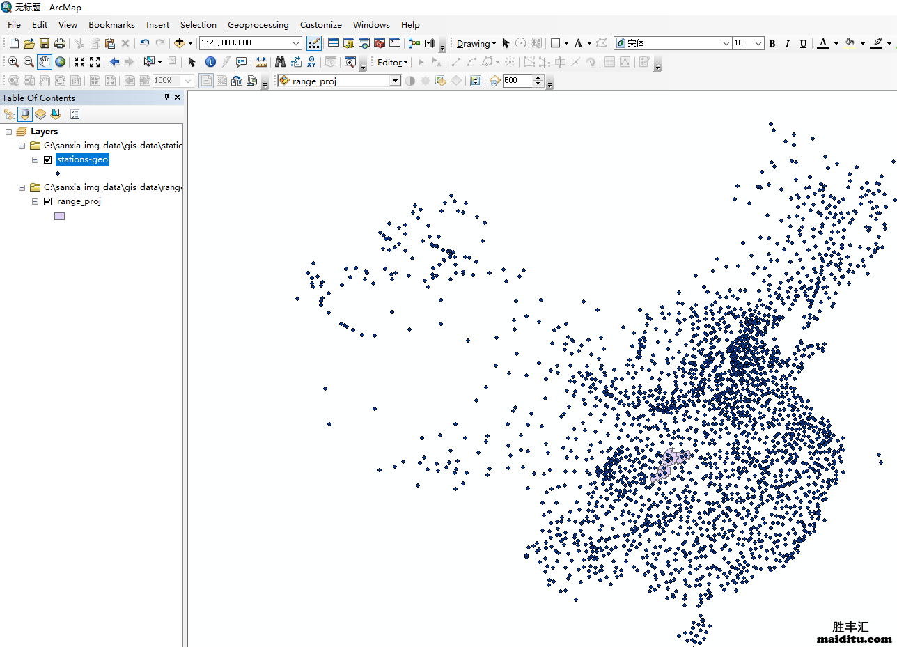 arcgis加载图层用于arcgis插值分析2