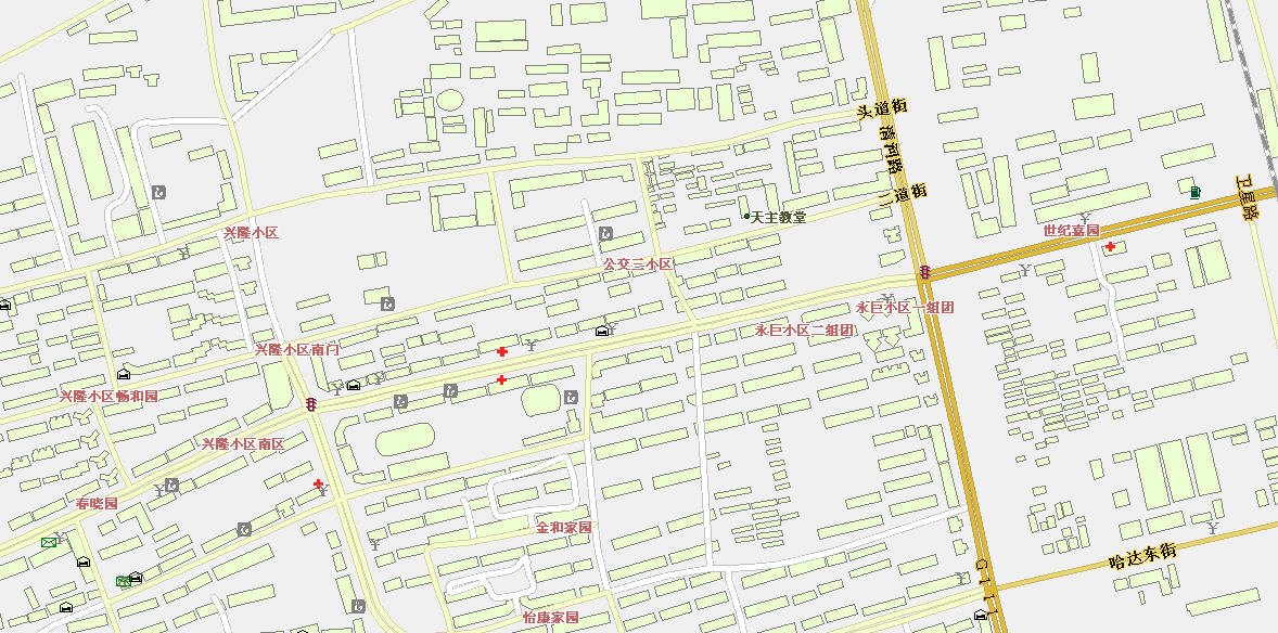 倾斜效果全国各地建筑物轮廓矢量电子地图