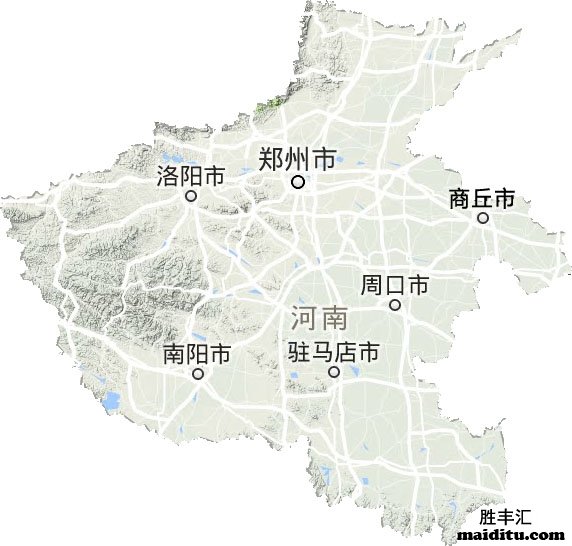 河南省地形地势分布图