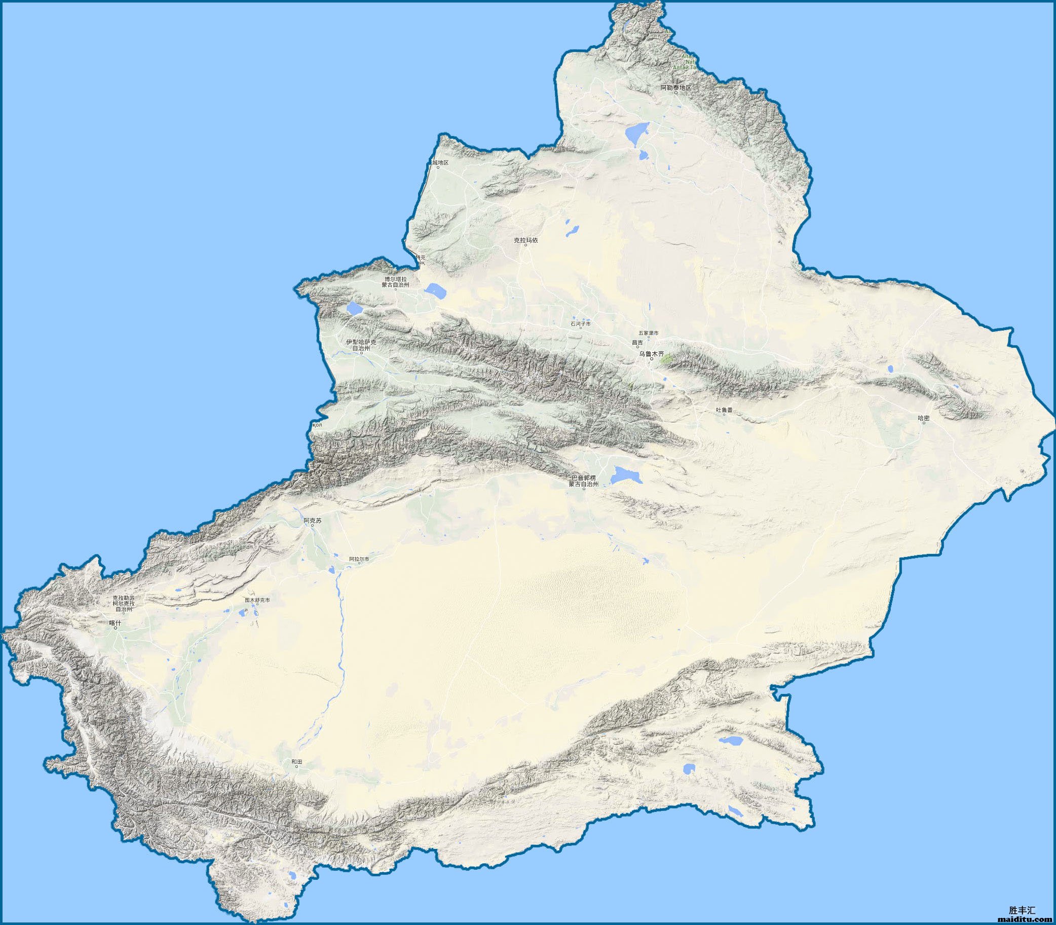 新疆地形地貌图1