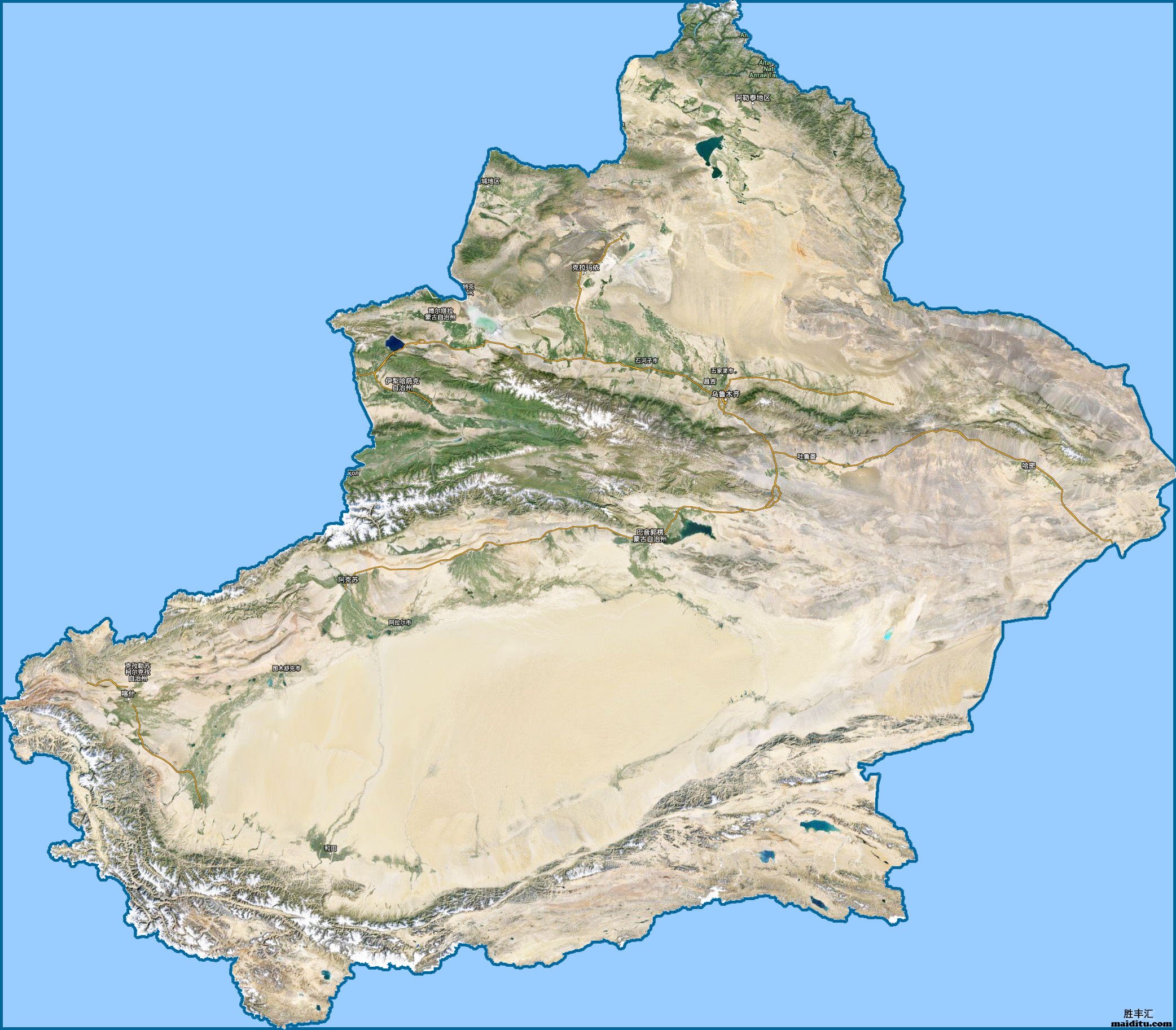 新疆地形地貌图2